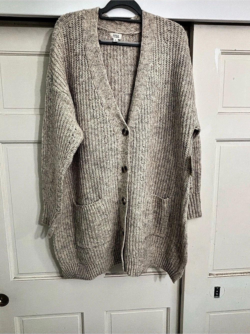 ana Open Front Cardigan Brown XL NWT